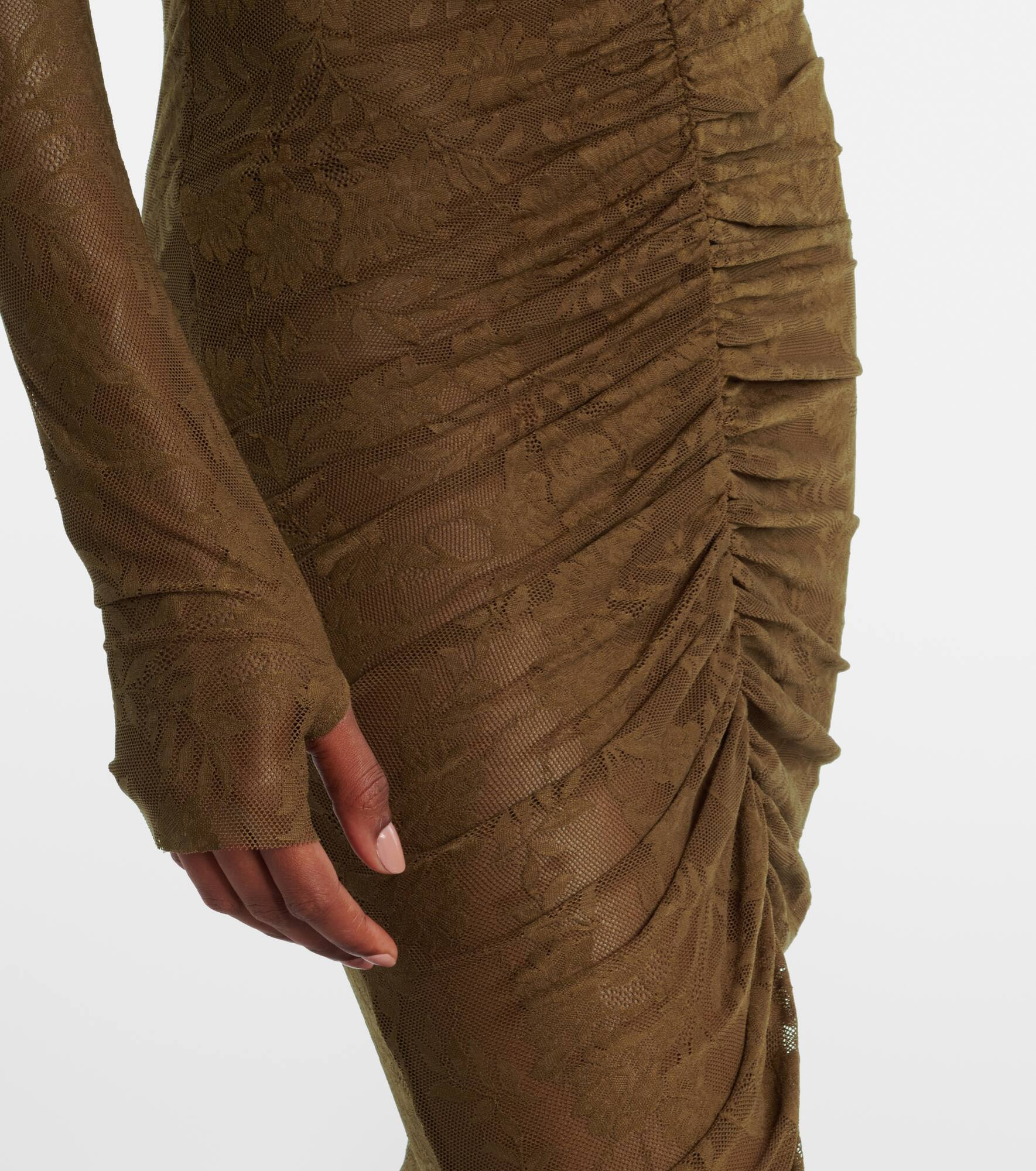 Ruched lace gown - 5