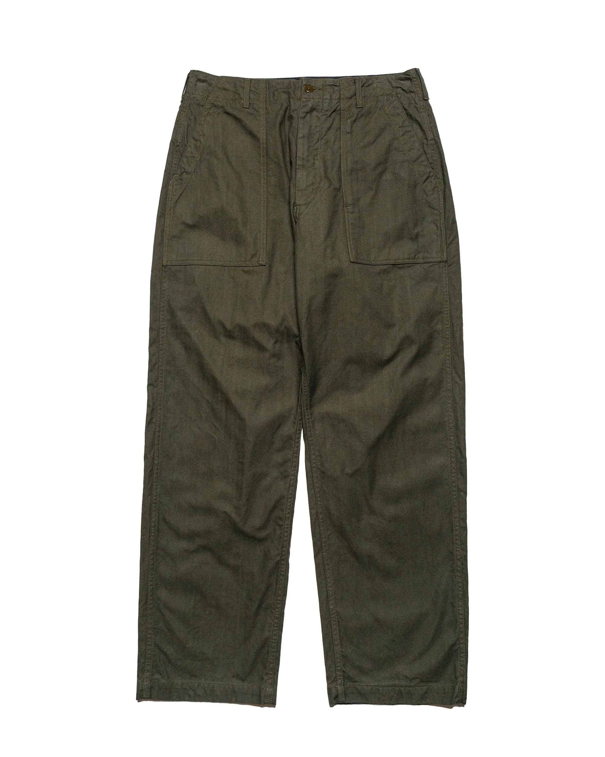 Fatigue Pant Olive Cotton Brushed Herringbone - 1