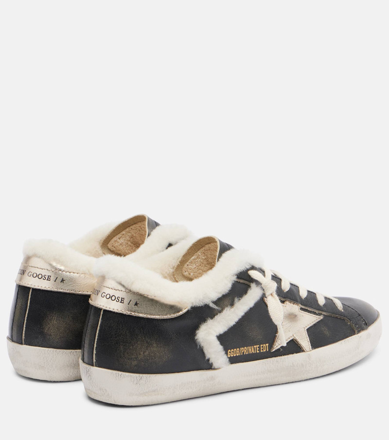 Super-Star shearling-trimmed leather sneakers 2