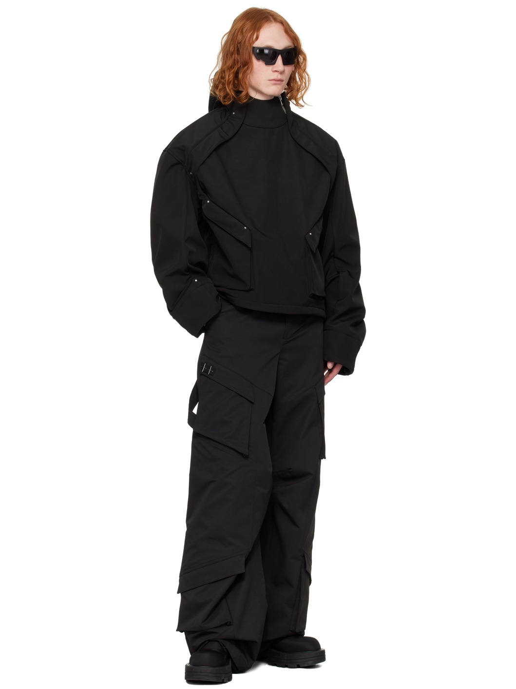 Black Cellulae Cargo Pants - 4