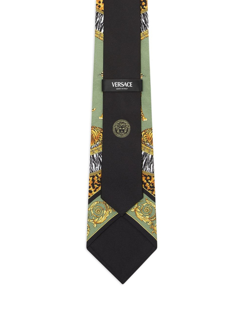 VERSACE animal-print silk tie outlook