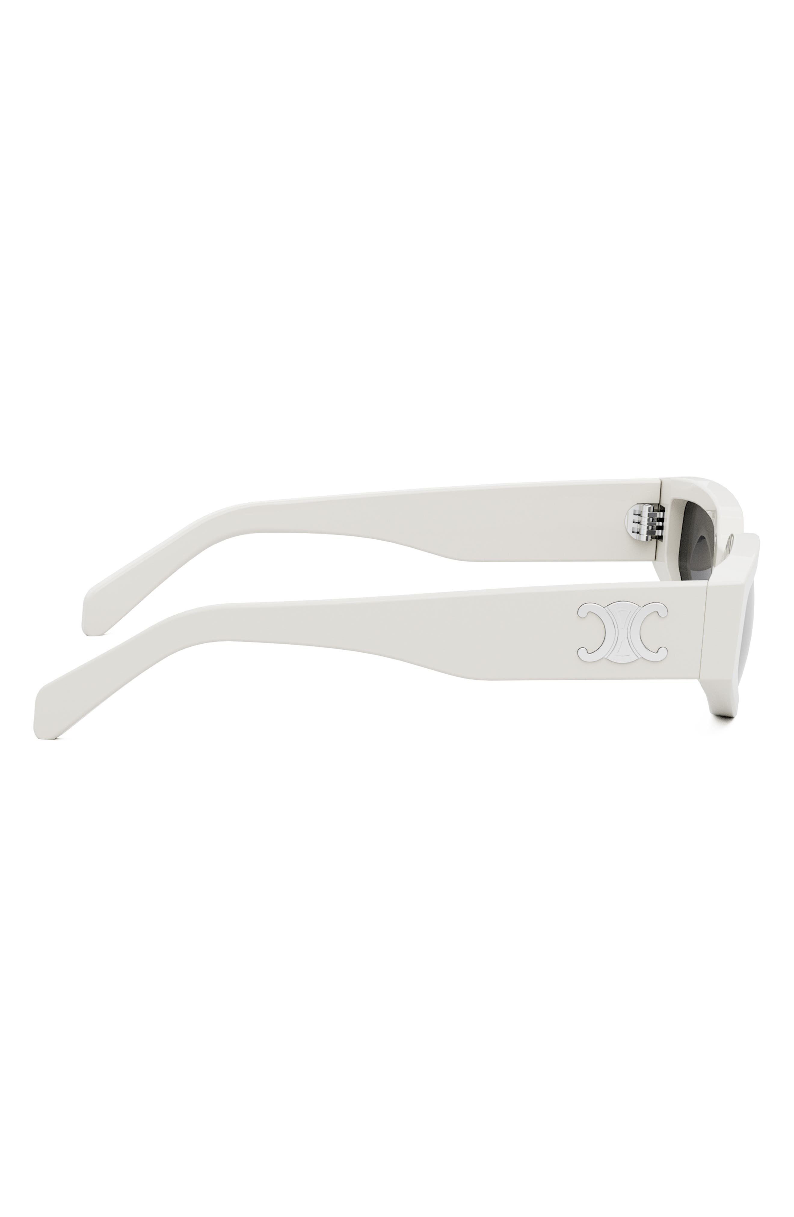 CELINE Triomphe 54mm Geometric Sunglasses in Ivory /Smoke at Nordstrom - 4