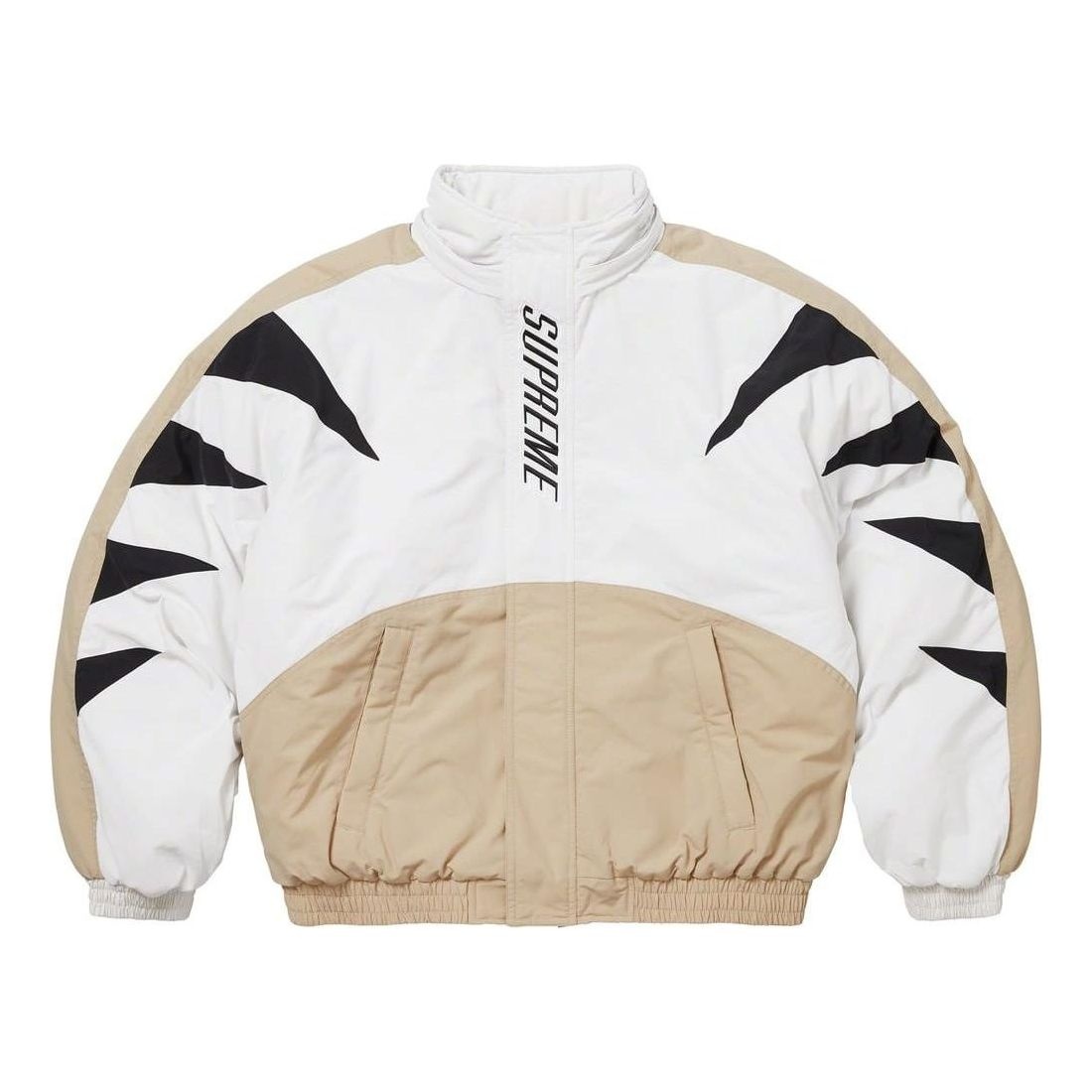 Supreme Wildcat Sideline Puffer Jacket 'White Black Beige' SUP-FW23-231 - 4