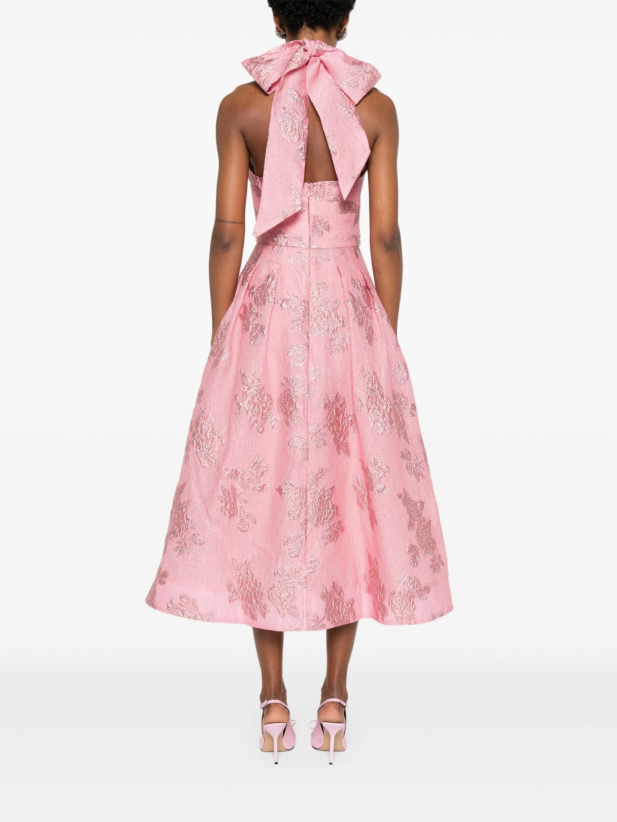 Floral-embroidered Dress - 4