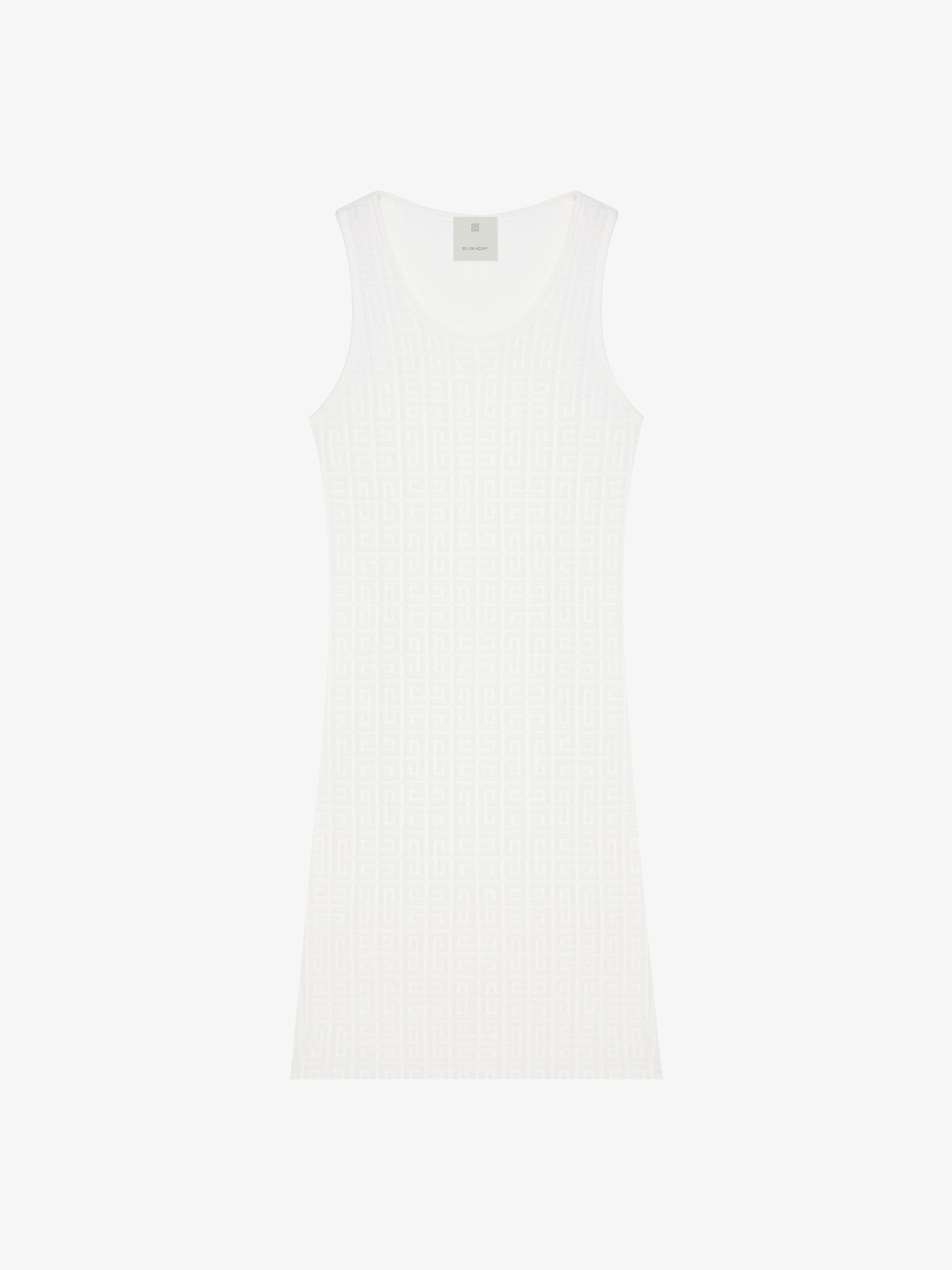 TANK TOP DRESS IN 4G COTTON TOWELLING JACQUARD - 1