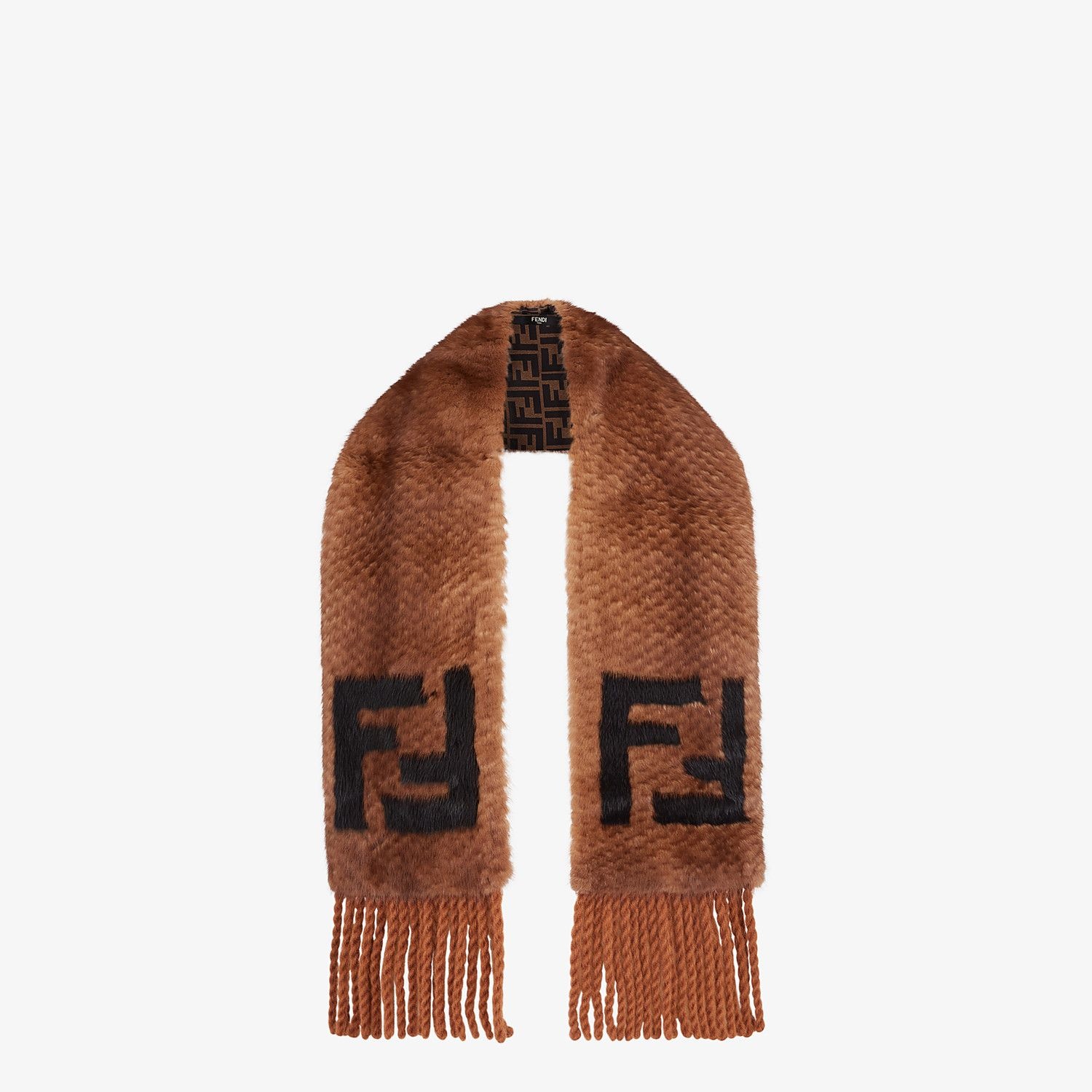 Brown fur scarf - 2