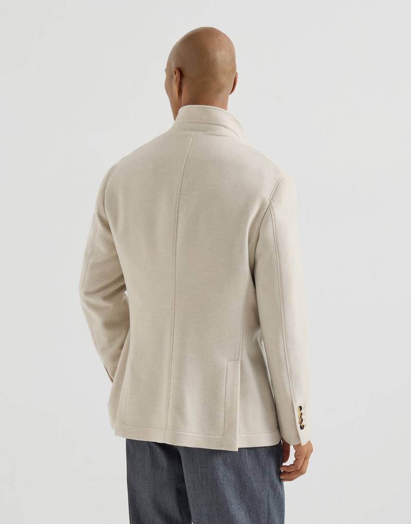Lightweight water-resistant cashmere outerwear blazer 3