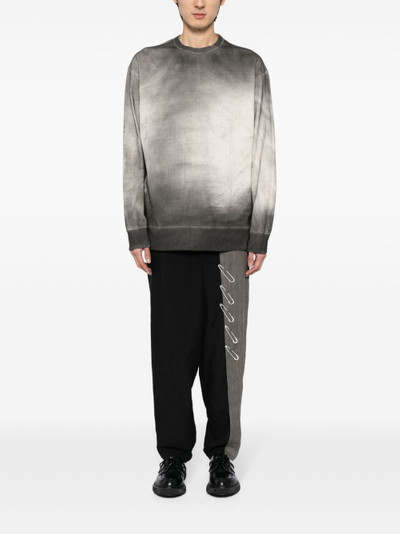 Yohji Yamamoto washed-effect cotton sweatshirt outlook
