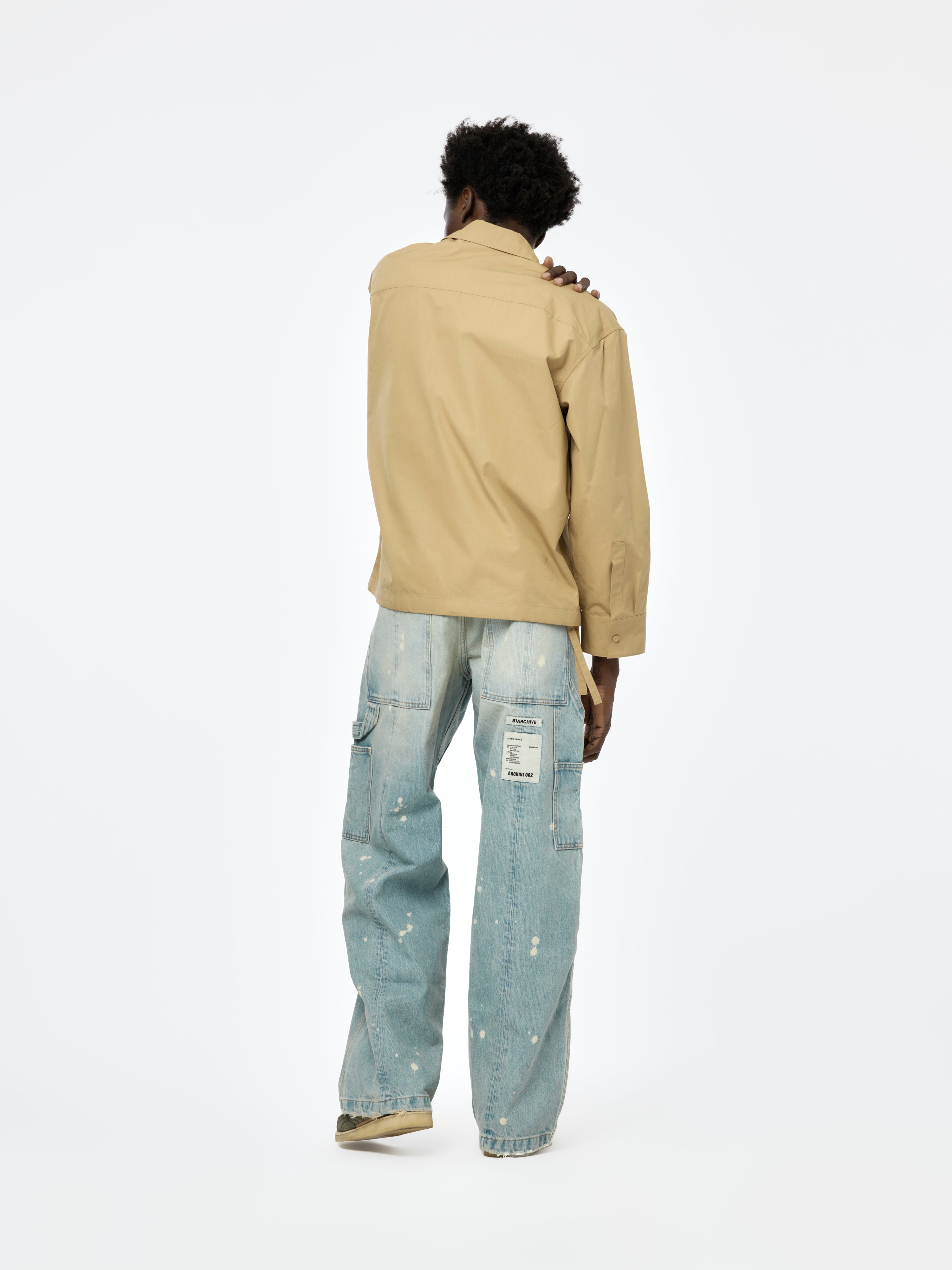 OVERSIZED DRAWSTRING SHIRT (CLAY) - 5