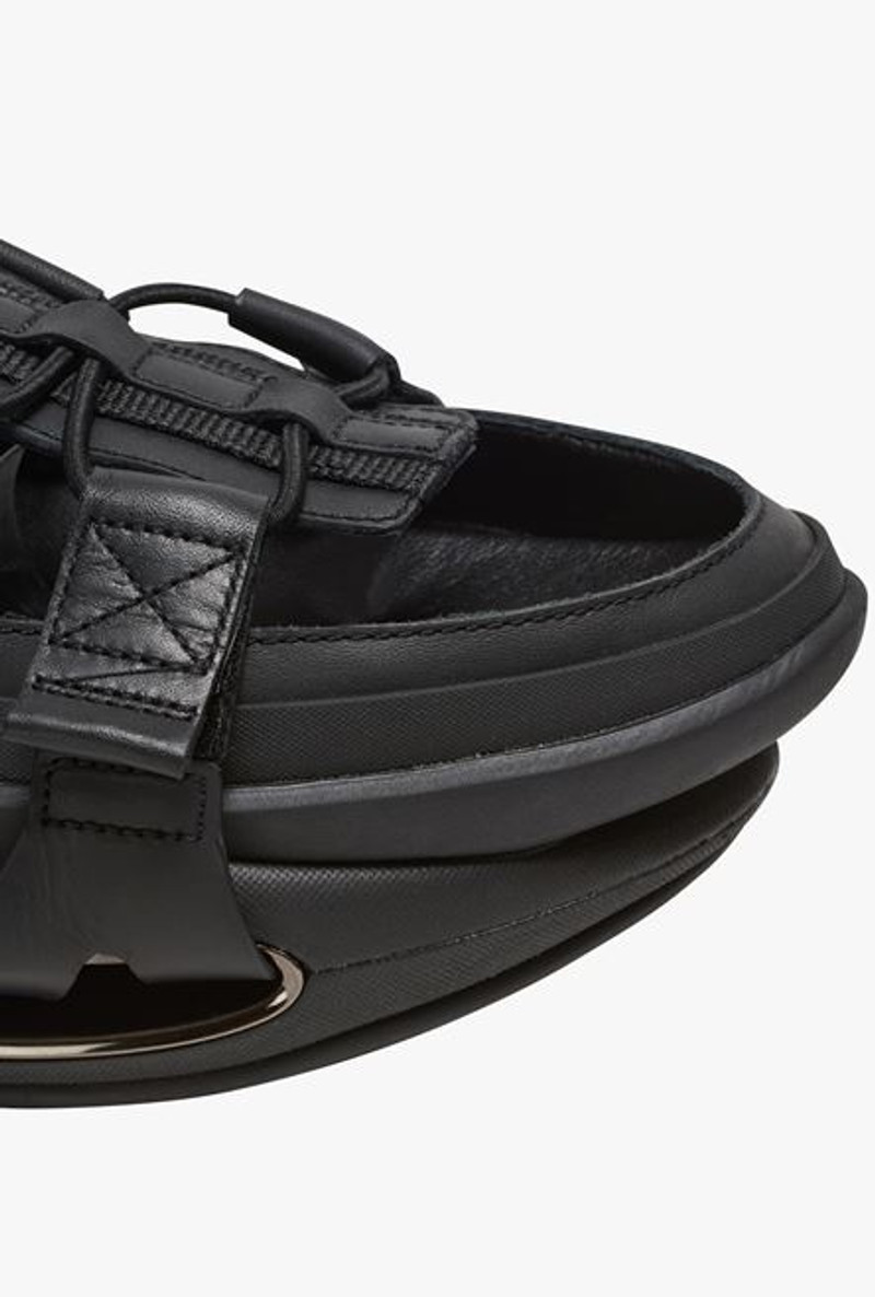 Black leather B-Bold sandal sneakers 4