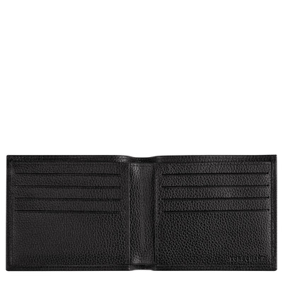 Longchamp Le Foulonné Wallet Black - Leather outlook
