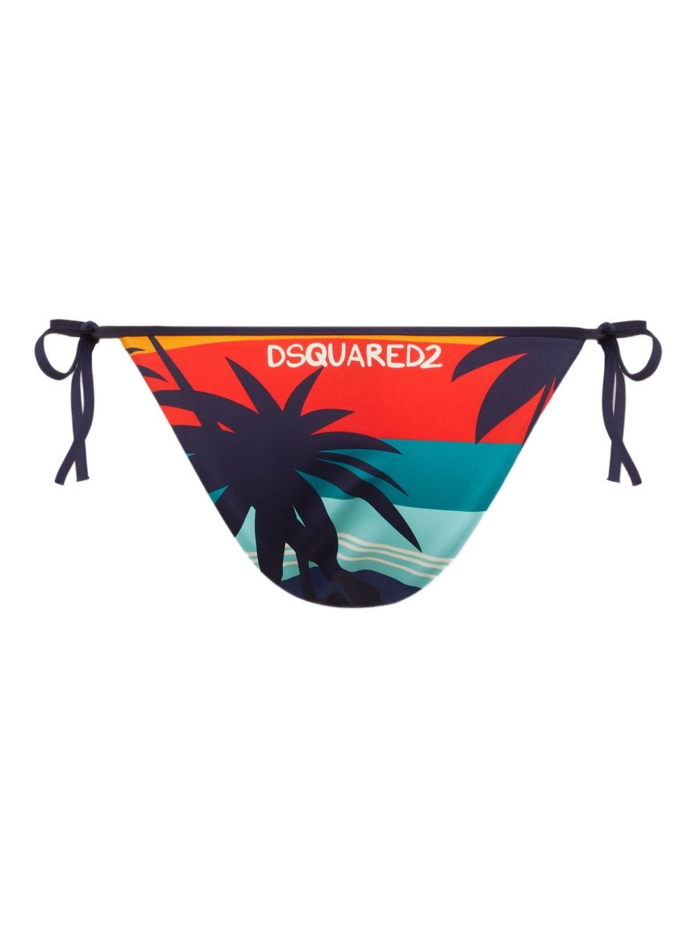 graphic-print bikini briefs - 2