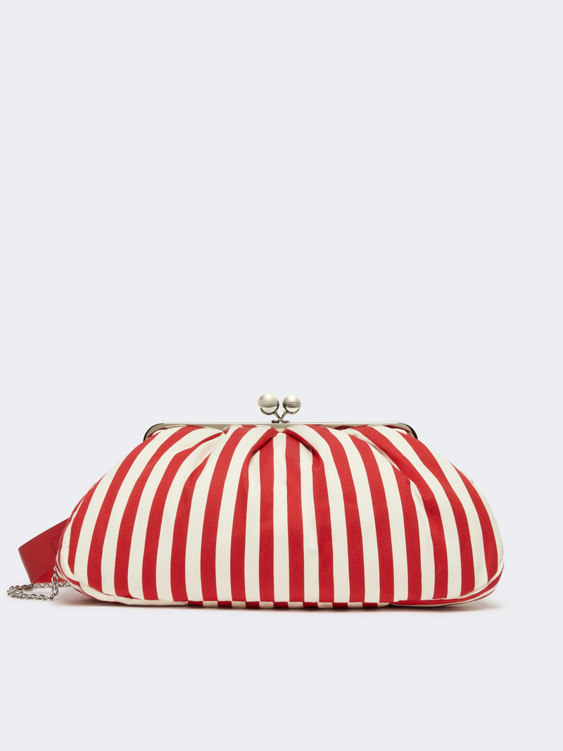 CACHI Large striped cotton Pasticcino bag - RED 1