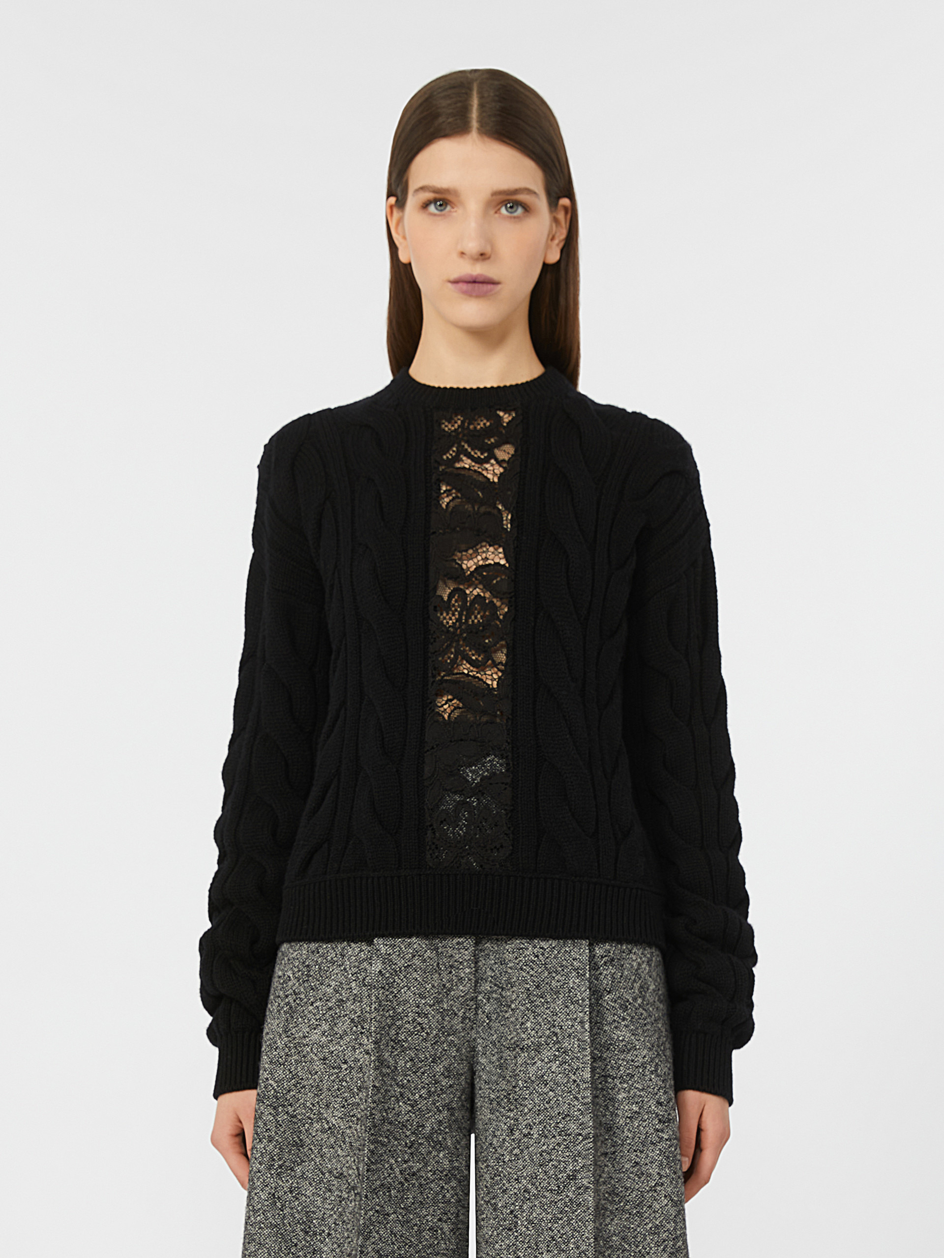 NOSTOC Wool and cashmere jumper with lace - 3