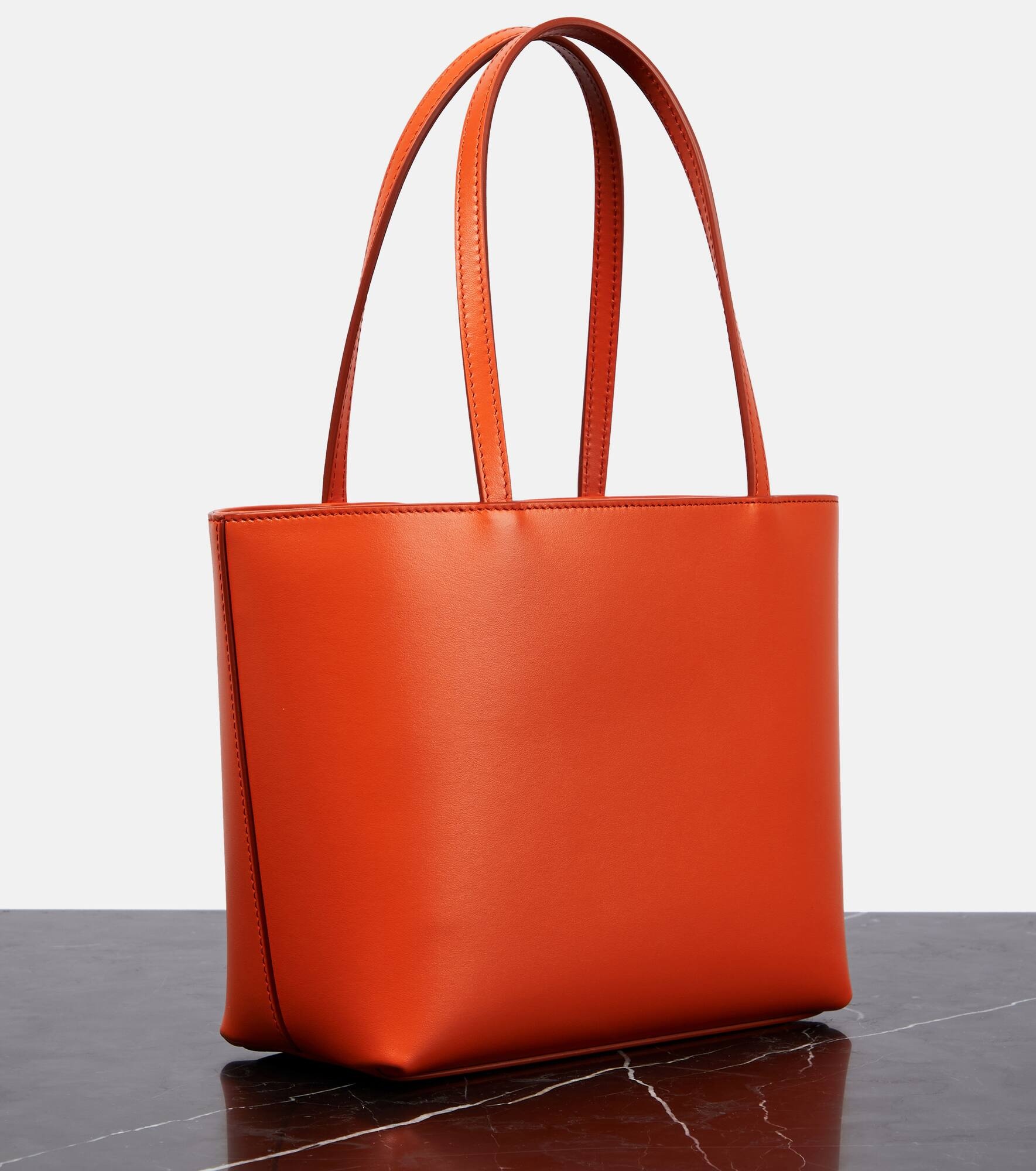 DG Medium leather tote bag - 4