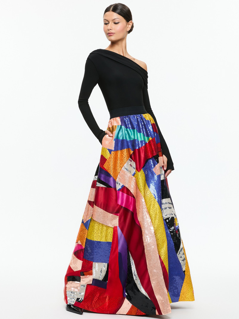 Alice + Olivia A+O X TOM WESSELMANN TINA EMBELLISHED BALLGOWN SKIRT outlook