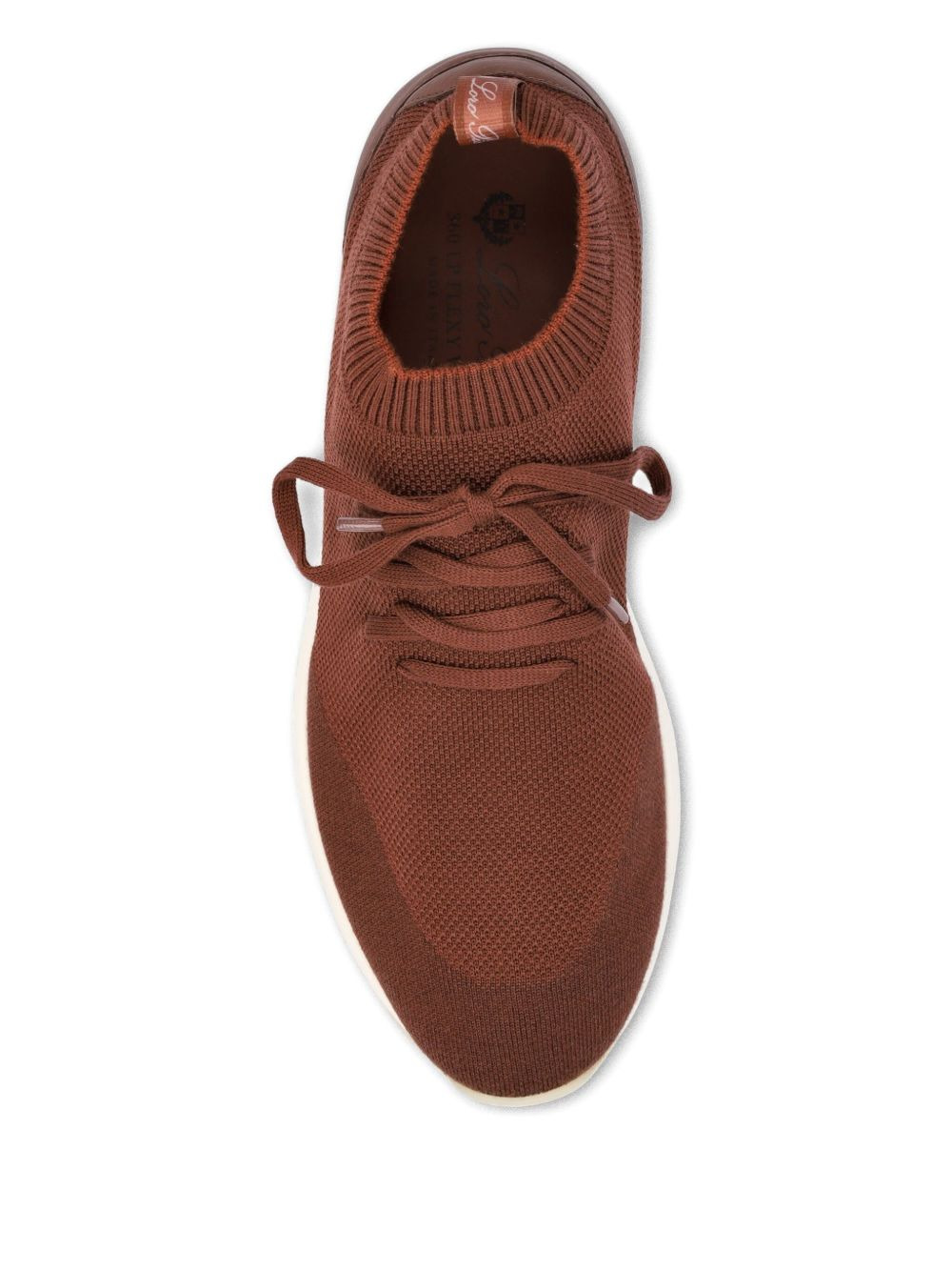 knitted leather sneakers - 3