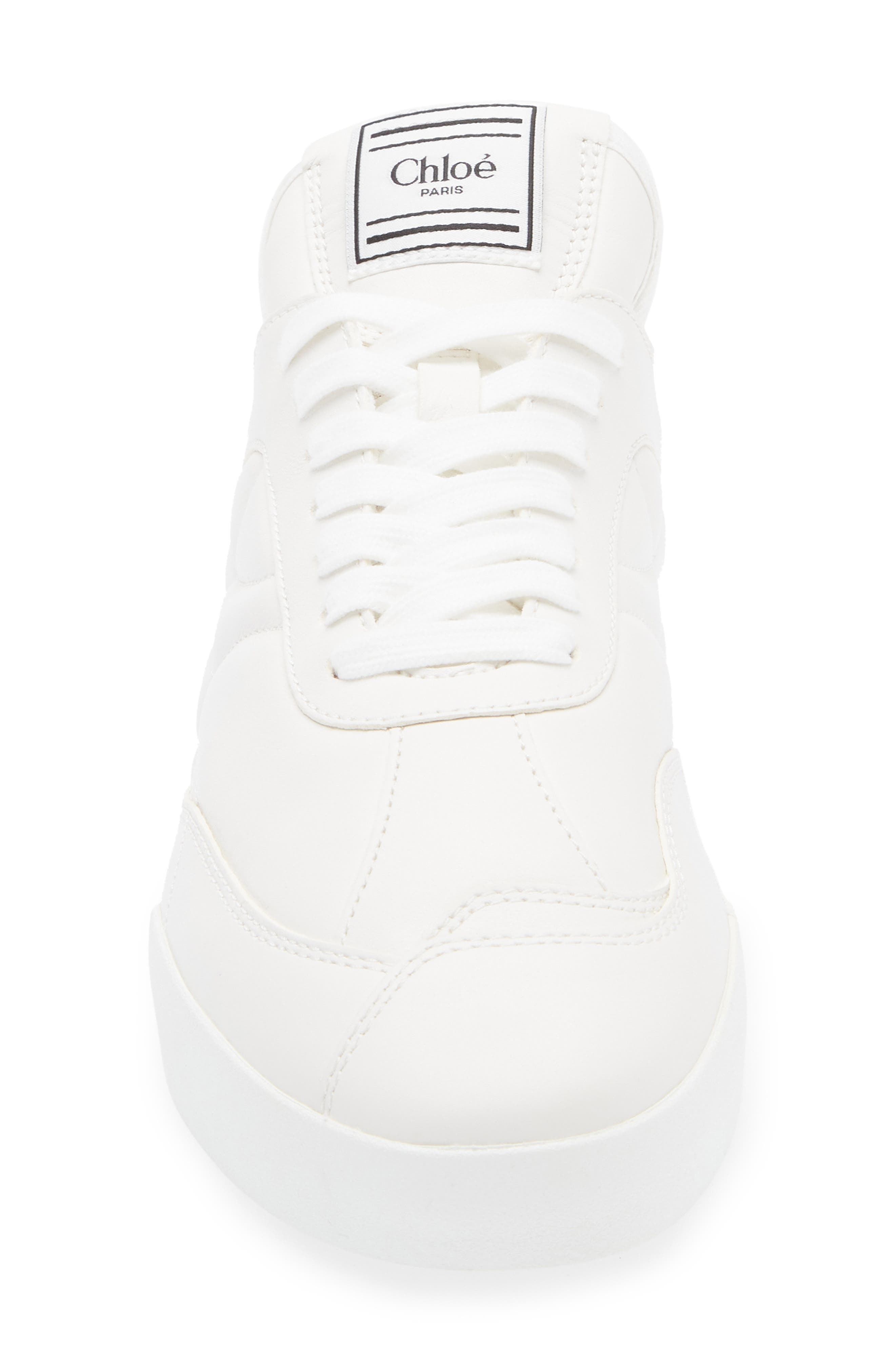 Chloé Kick Leather Sneaker in White at Nordstrom - 4