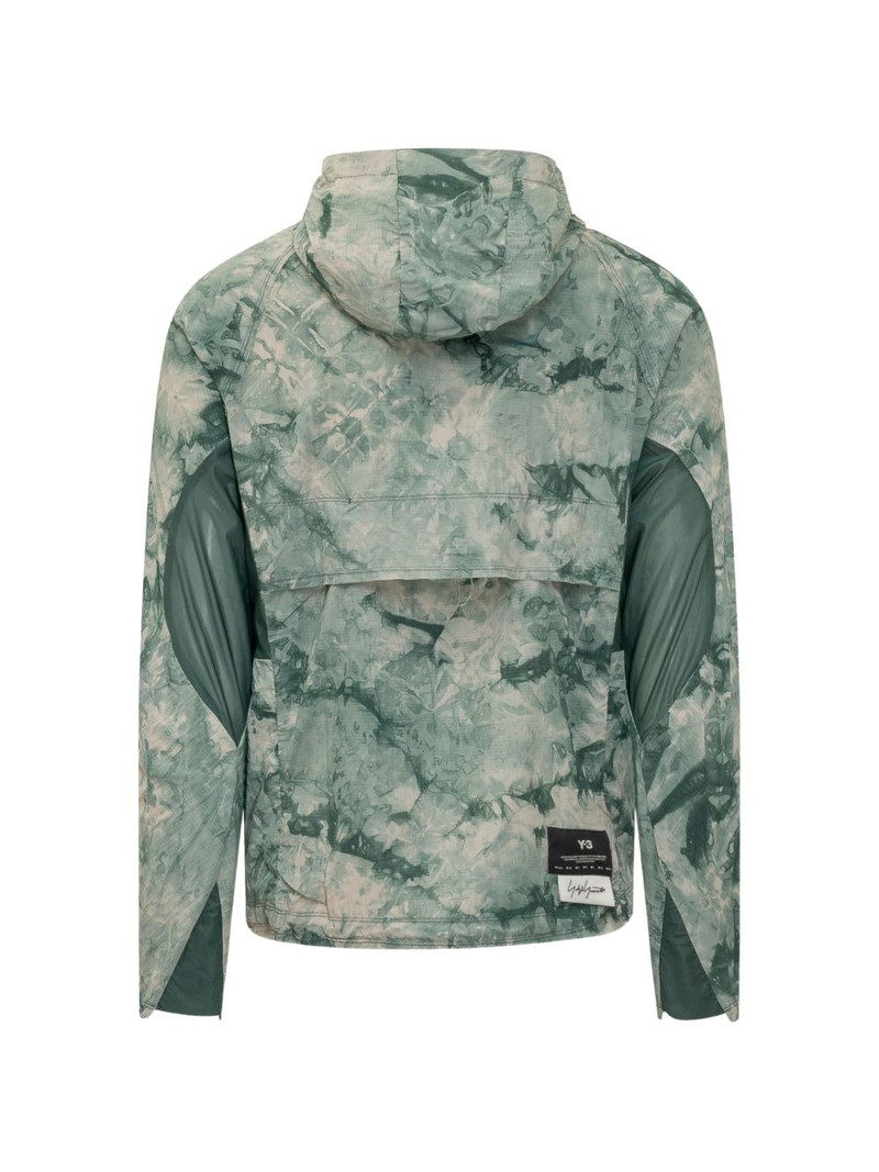 Y-3 hooded print jacket outlook