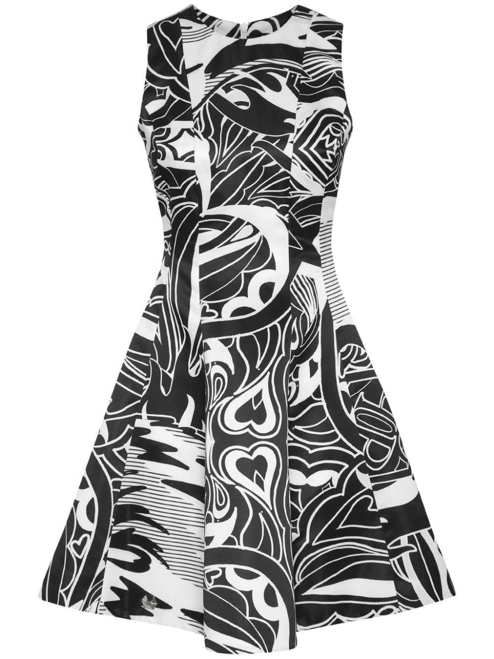 graphic-print duchesse mini dress - 1