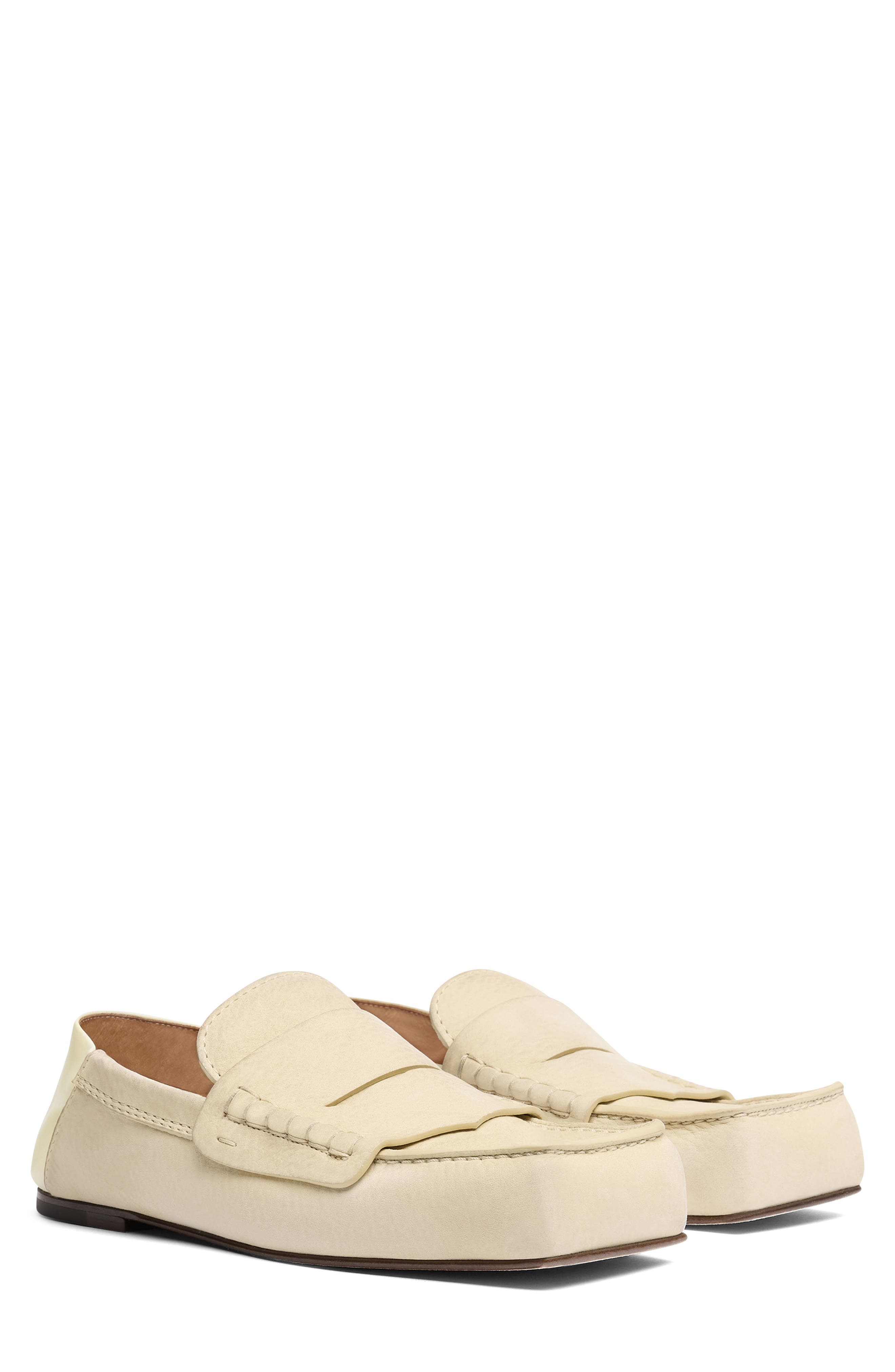 Jacquemus Les Mocassins Carré Penny Loafer in Pale Yellow 205 at Nordstrom - 1