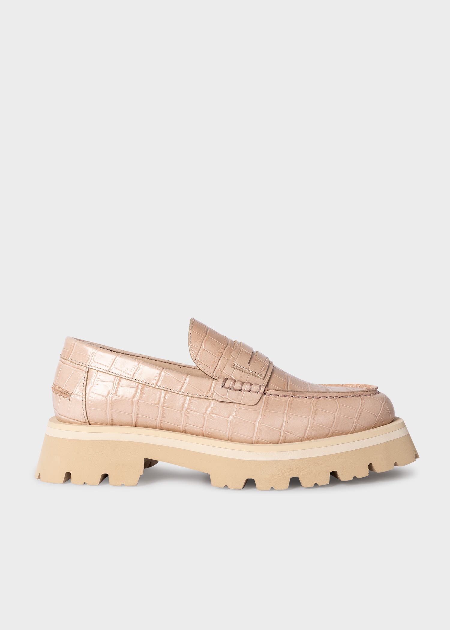 Nude Leather 'Felicity' Loafers - 1
