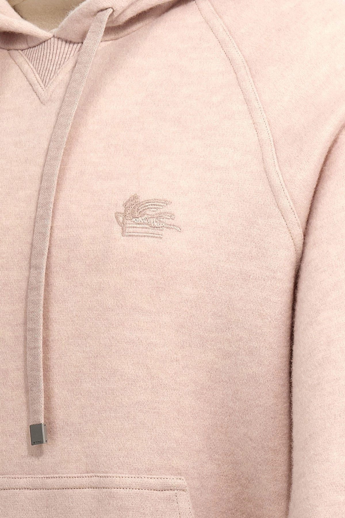 Logo embroidery wool hoodie - 5