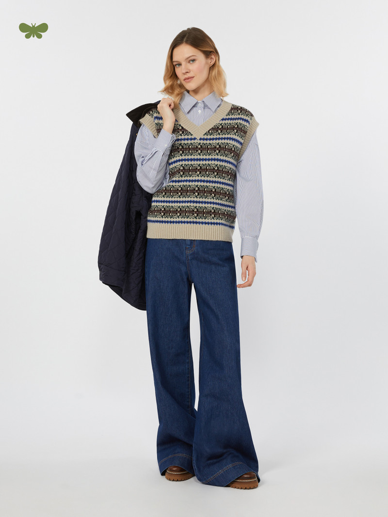 WEEKEND Max Mara CIRO Cotton denim wide-leg jeans outlook