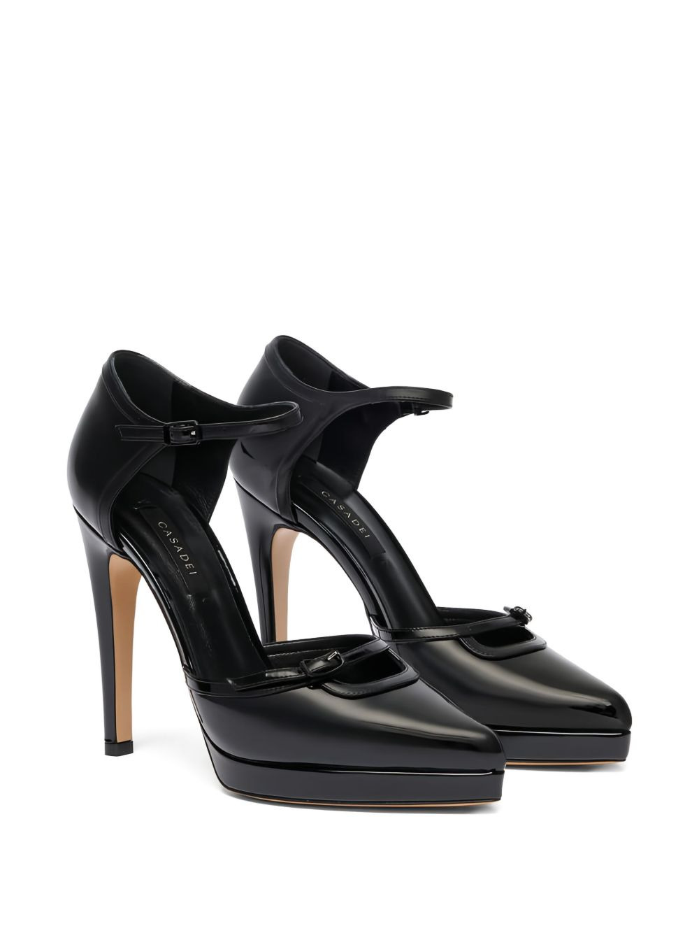 100mm Michelle buckled platform pumps - 2