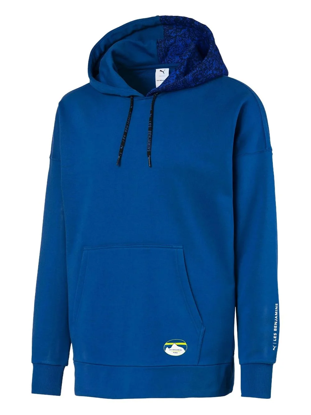 x Les Benjamins patterned-trim hoodie - 1
