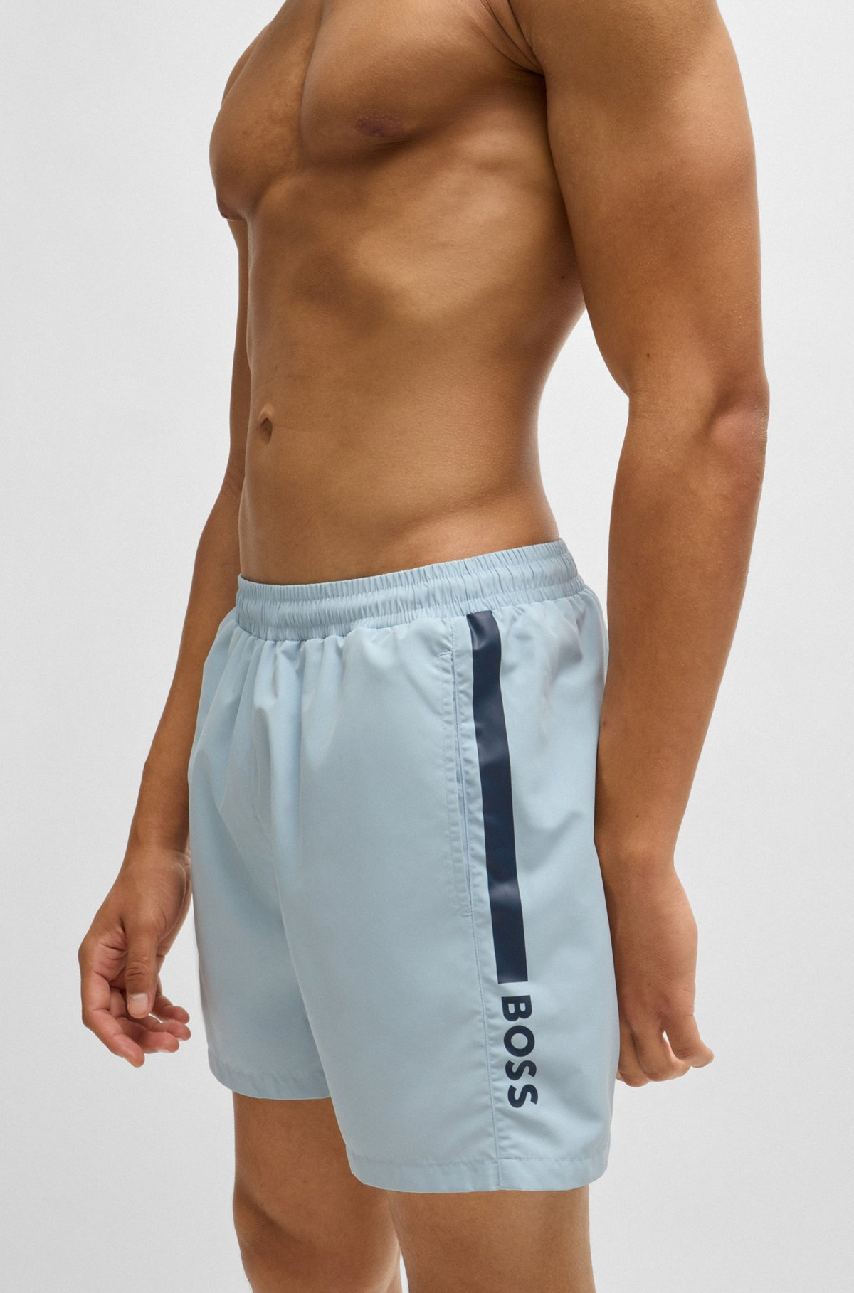 FULLY LINED SWIM SHORTS WITH LOGO PRINT - 3
