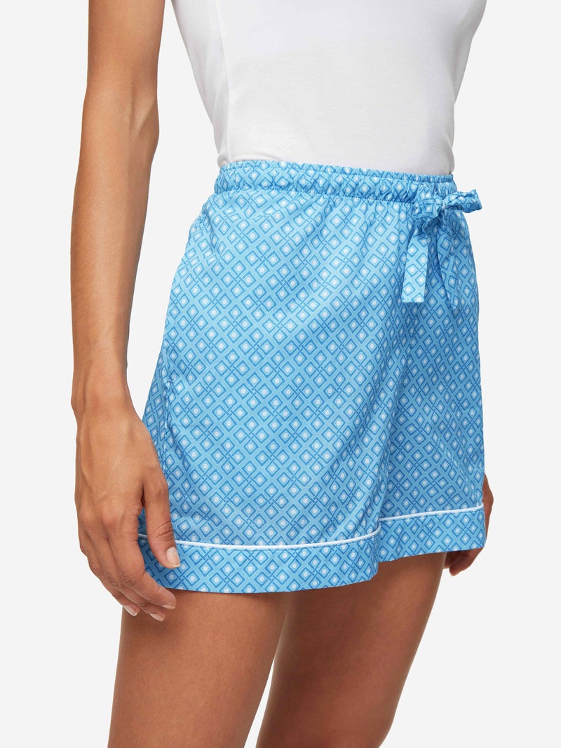 Women's Lounge Shorts Ledbury 56 Cotton Batiste Blue - 4