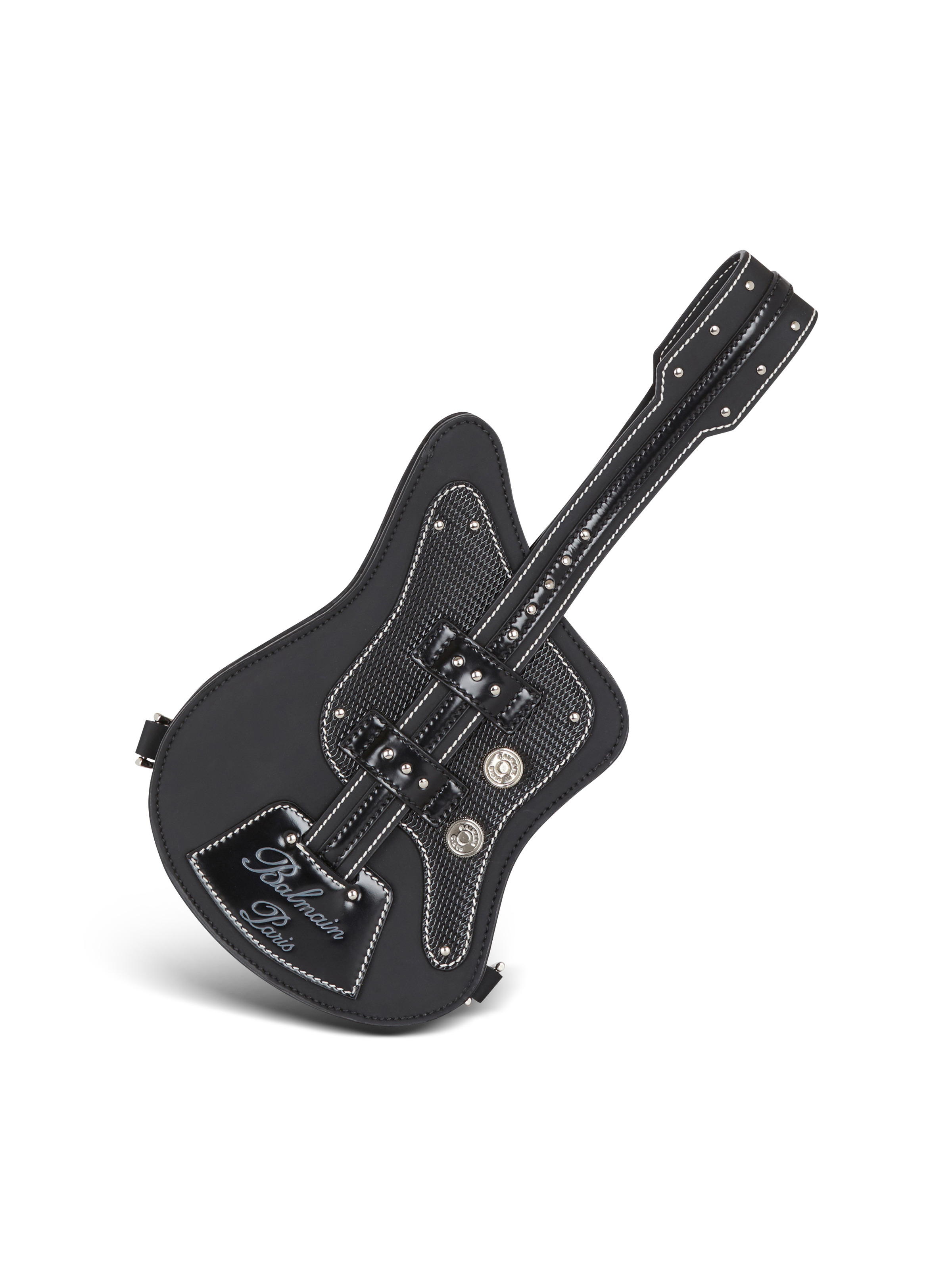 Guitar rubber-effect leather clutch - 1