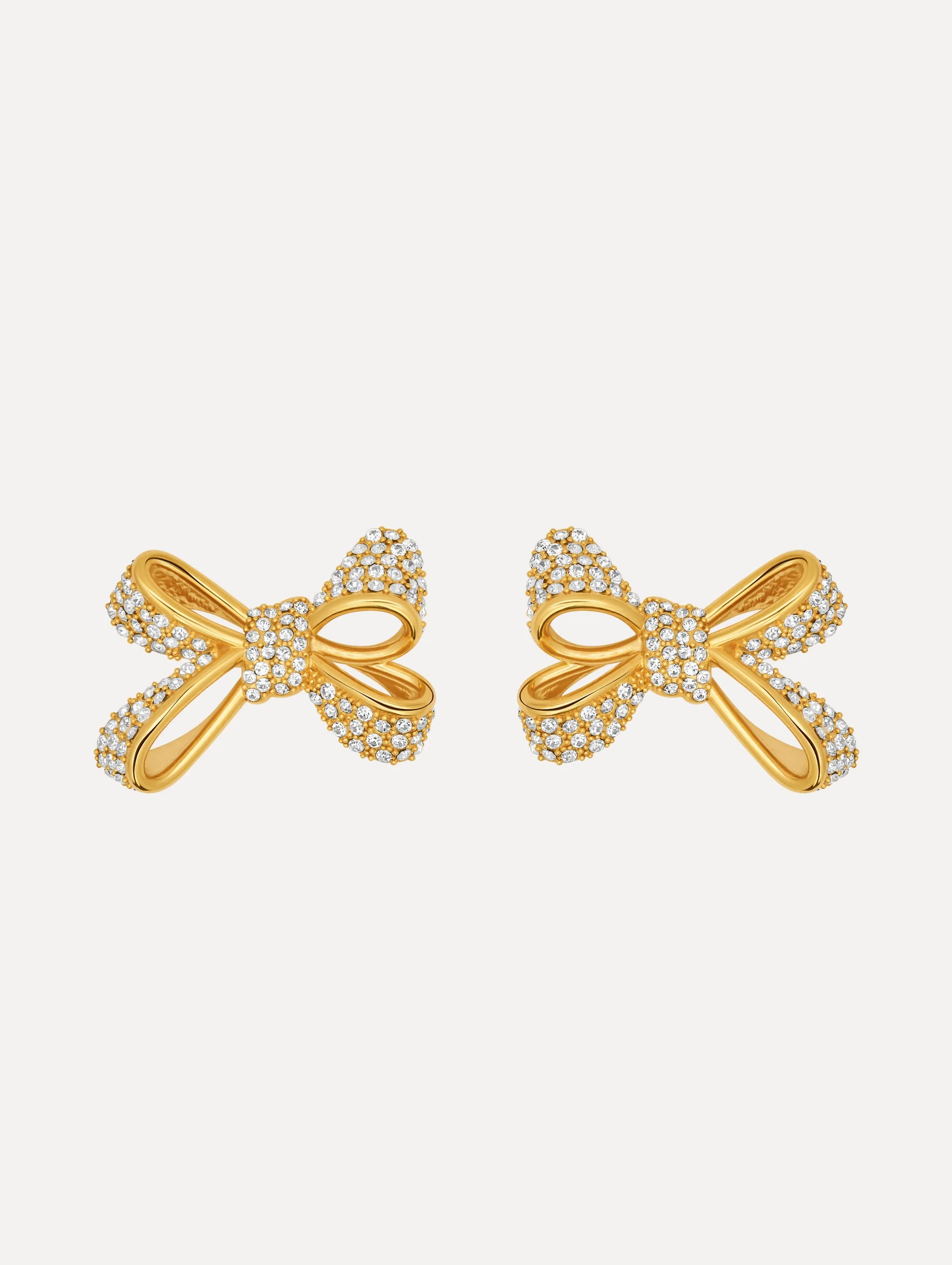 CRYSTAL PAVÉ BOW EARRINGS - 1