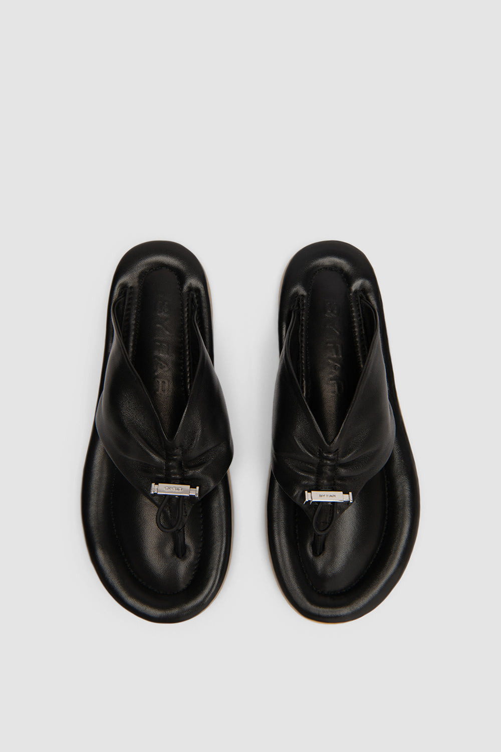 Dashiel Black Lamb Nappa Leather Flip-Flop Sandal - 3