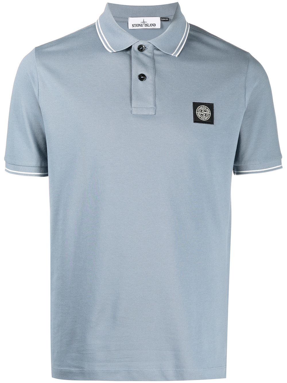 logo-patch polo shirt - 1