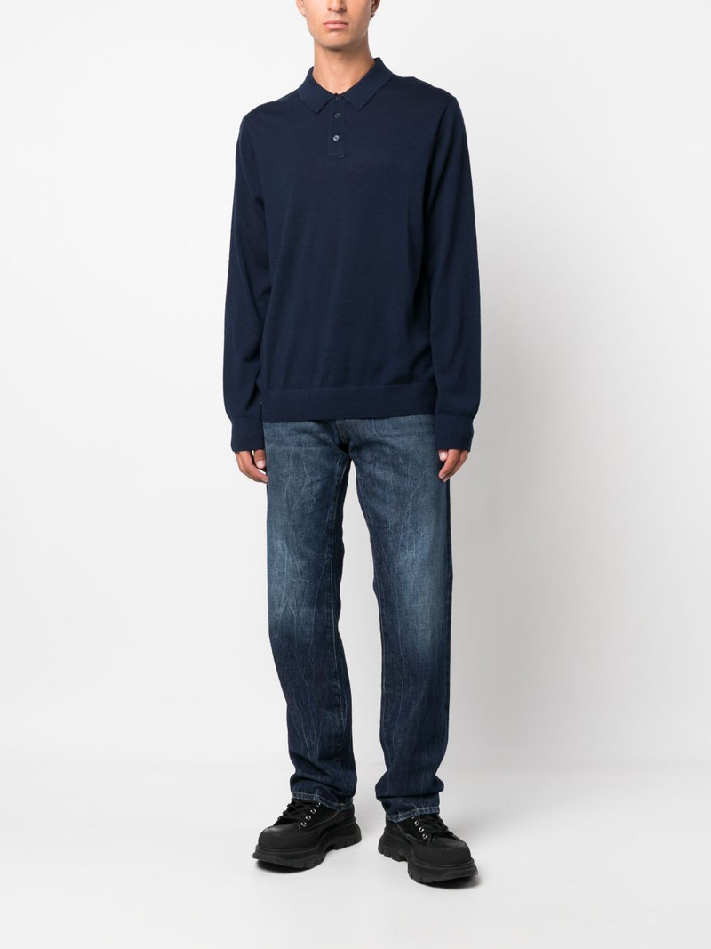 MICHAEL KORS long-sleeve merino polo shirt outlook