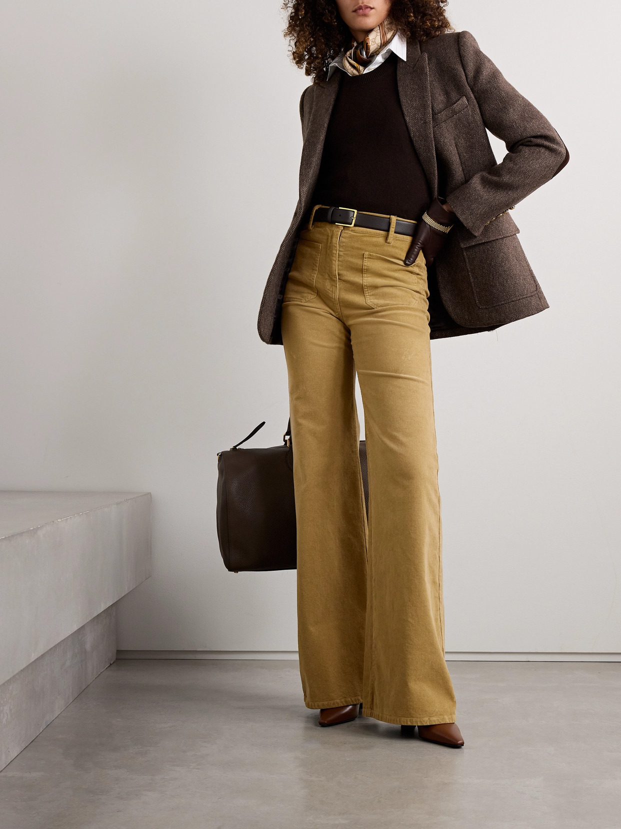Florence Cotton-blend Corduroy Flared Pants - 2