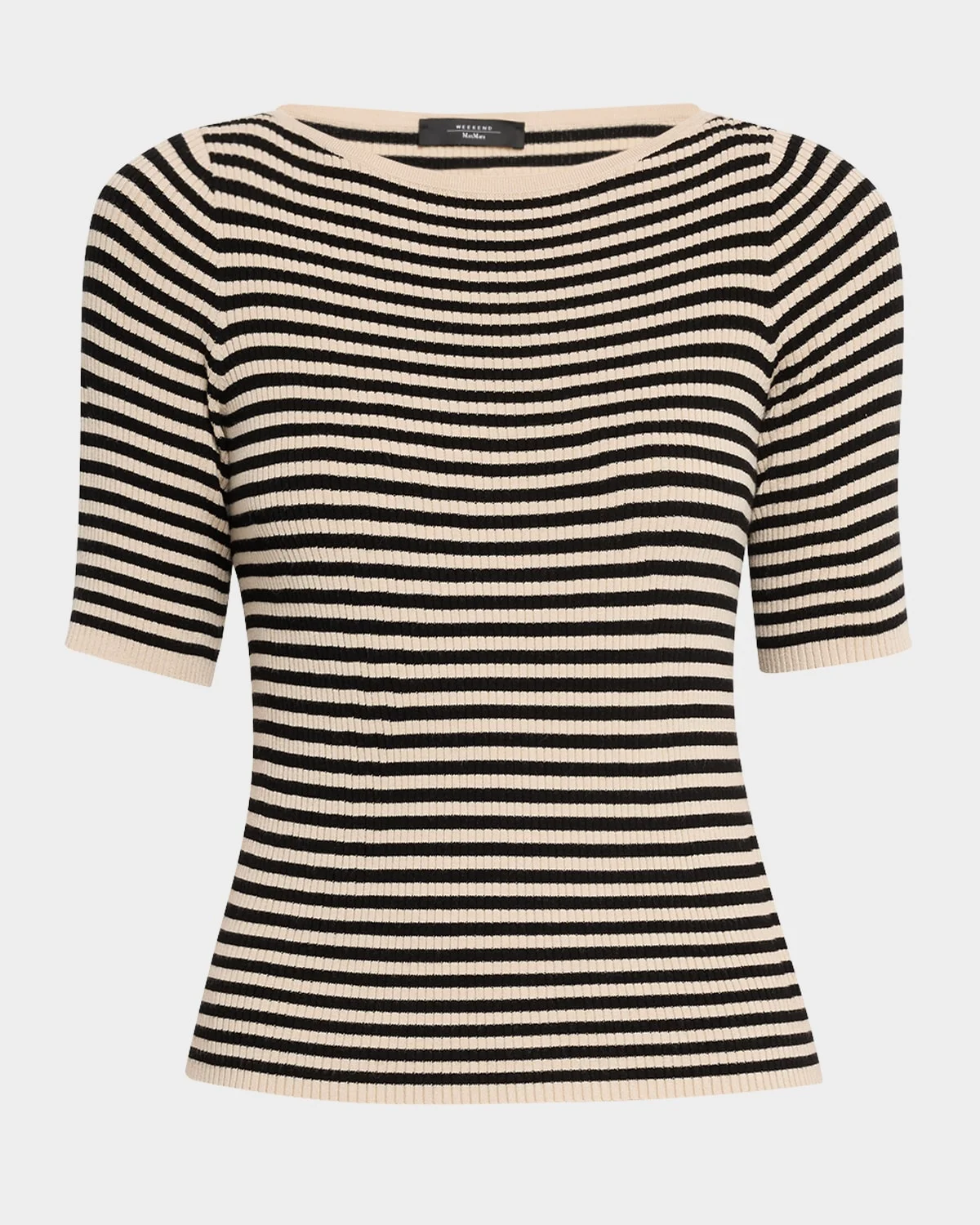 Waser Striped Rib Knit Top - 1