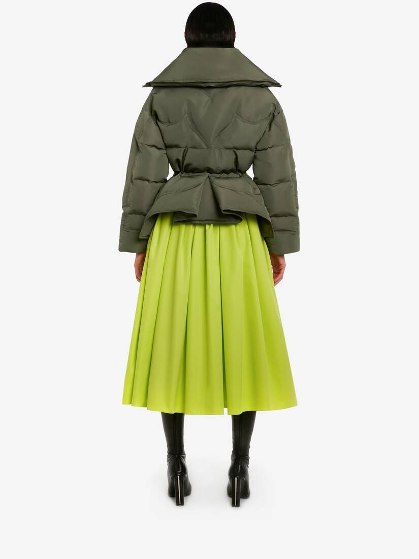 Women's Gathered Midi Skirt in Sage - 4