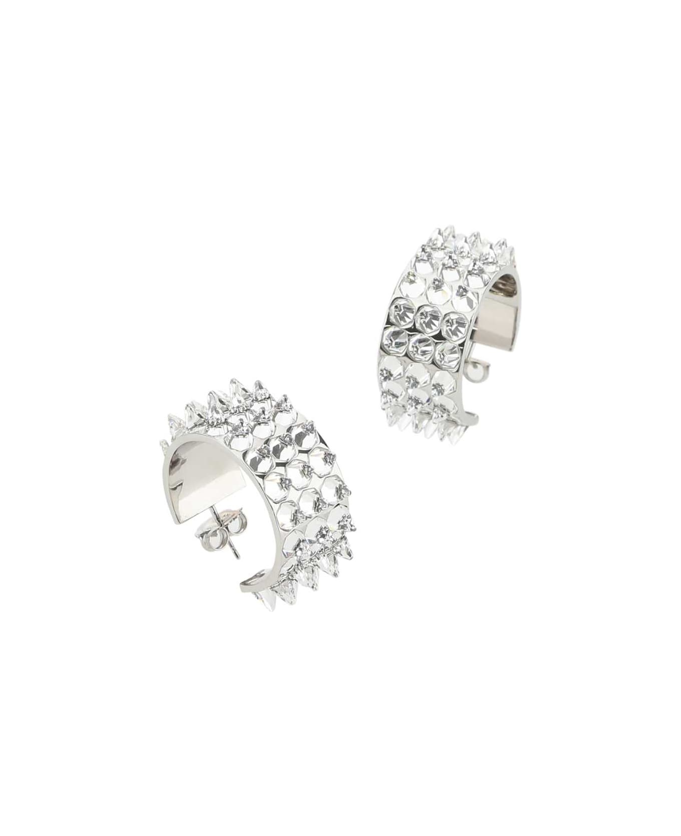 Embellished Metal Big Karma Earrings - 2