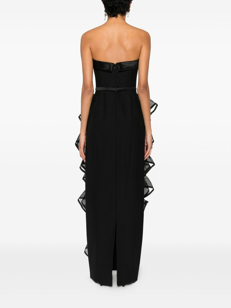 ruffled strapless maxi dress 4