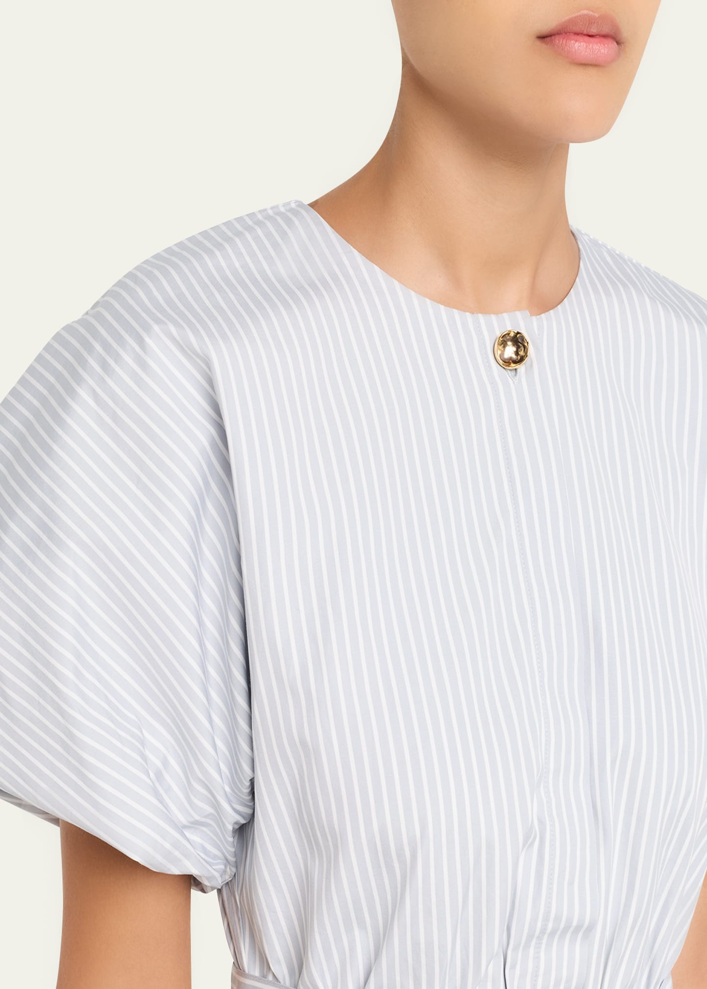 Paulina Short-Sleeve Striped Midi Dress - 5