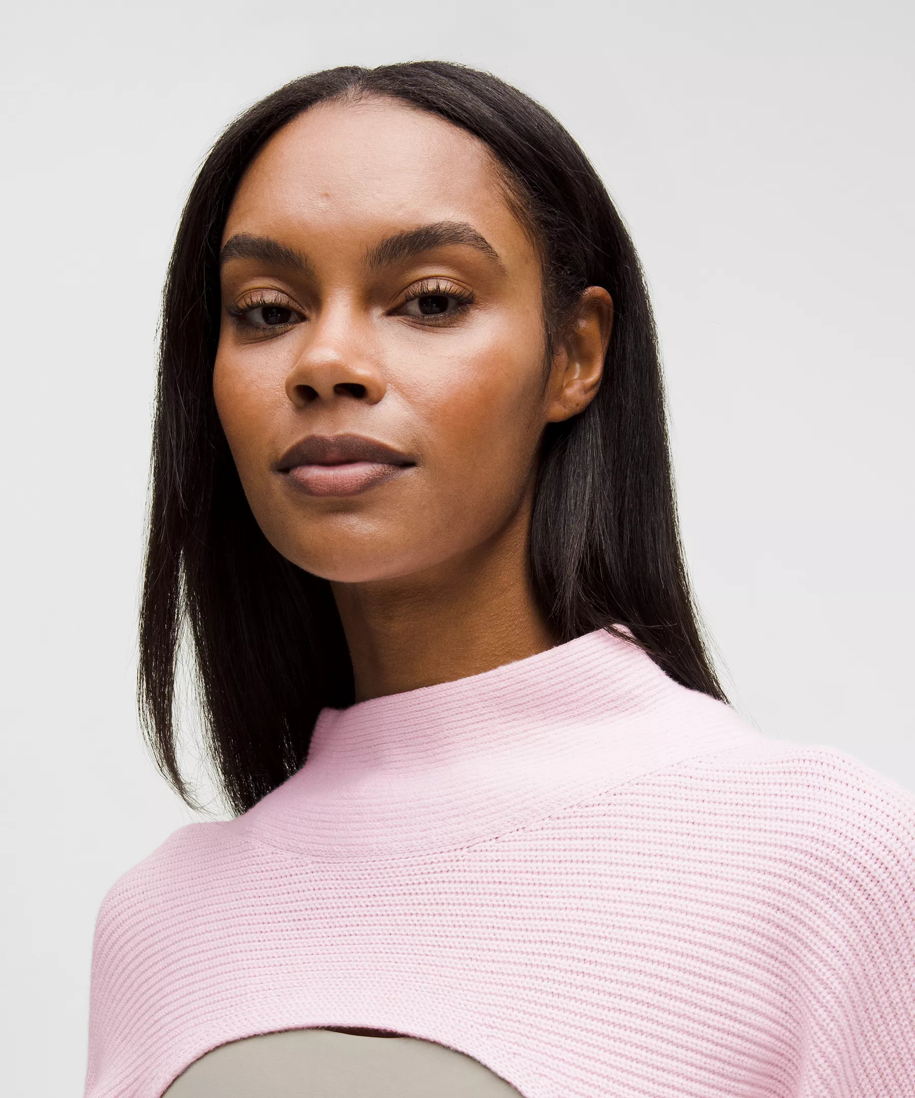 Cotton-Blend Mockneck Knit Shrug - 4