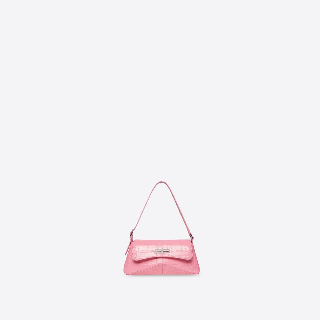 Women's Xx Small Flap Bag Crocodile Embossed in Pink - 1