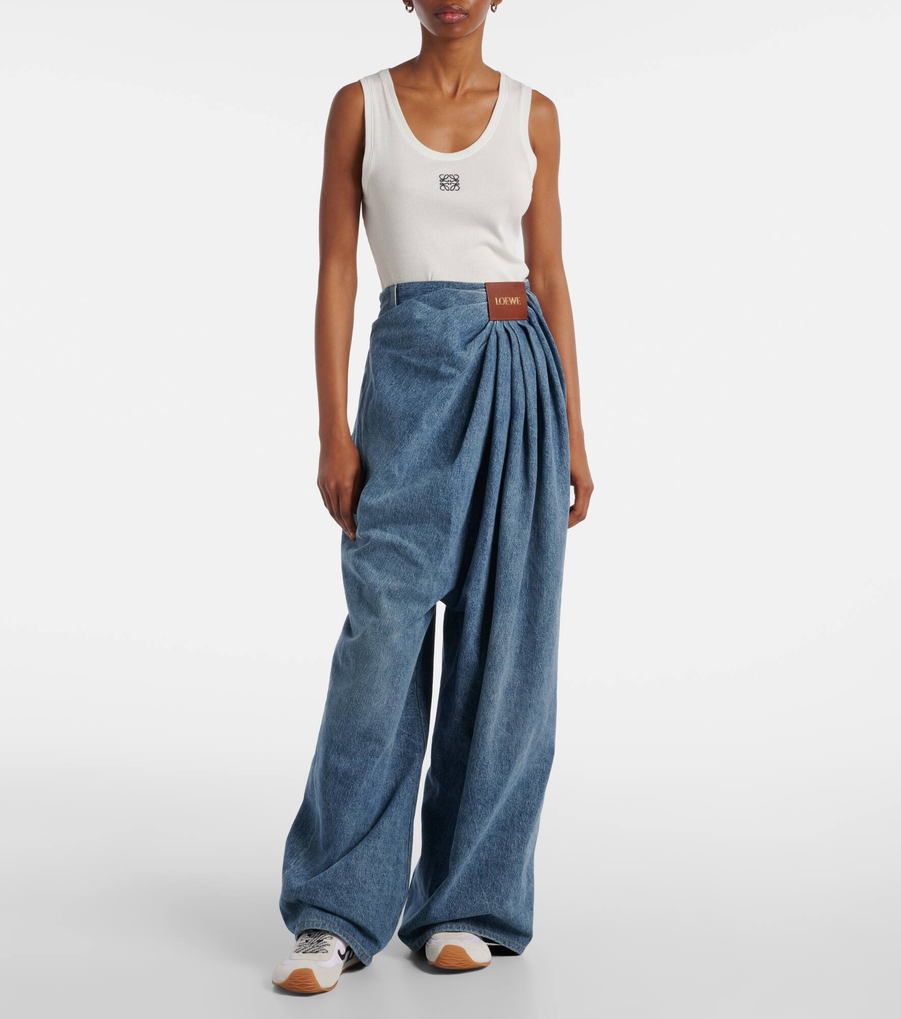 Loewe Draped wide-leg jeans | mytheresa | REVERSIBLE