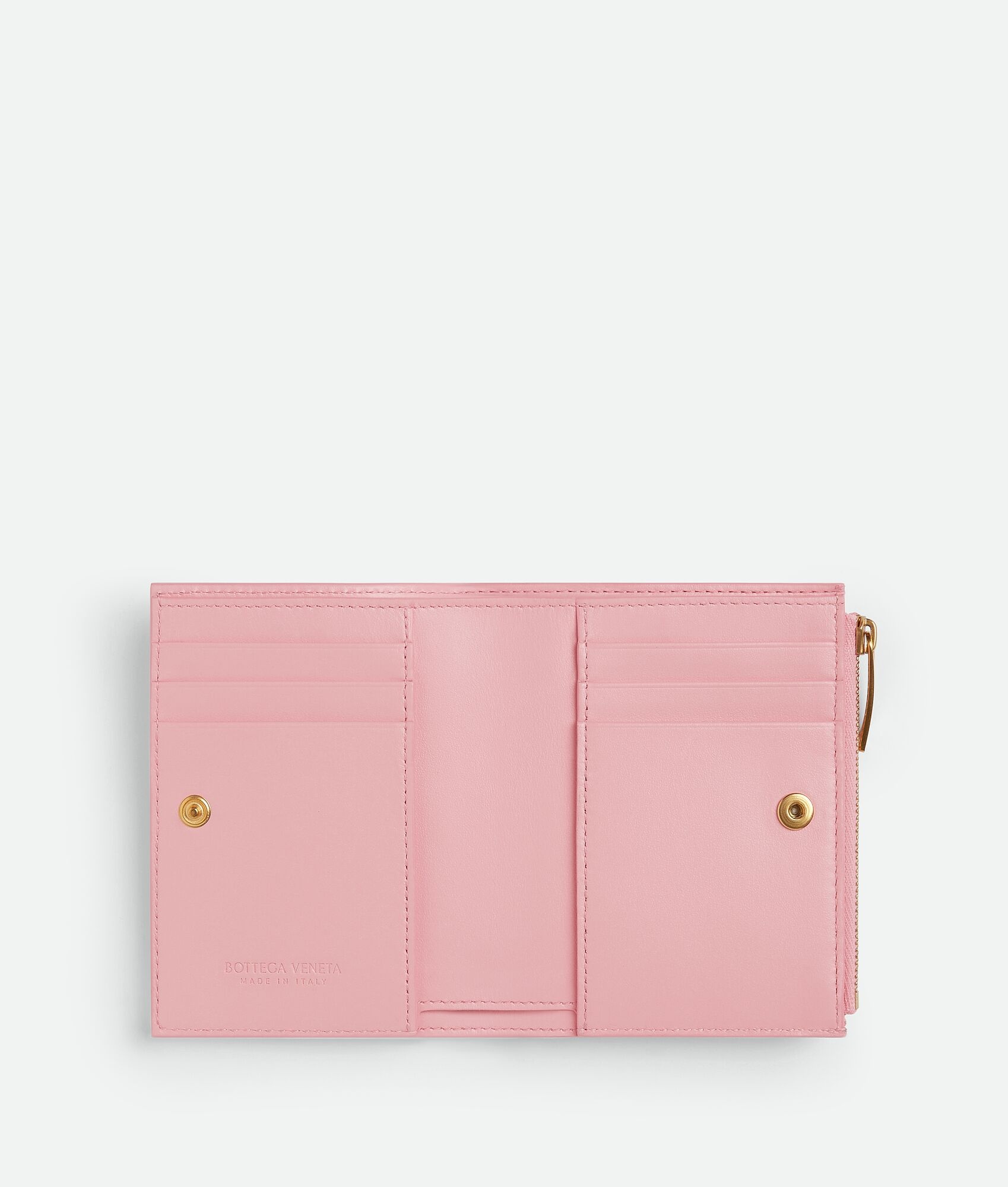 Small Intrecciato Bi-Fold Zip Wallet - 2