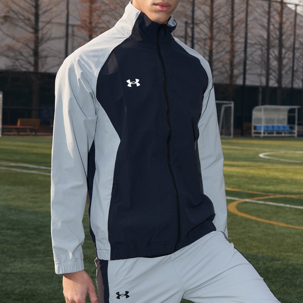 Under Armour Sportstyle Woven Full Zip Jacket 'Black Grey' 22500402-001 - 5