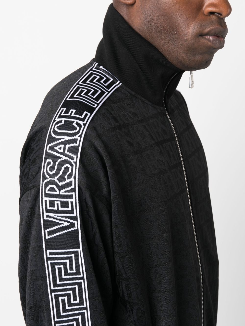 Allover-pattern cotton track jacket - 5