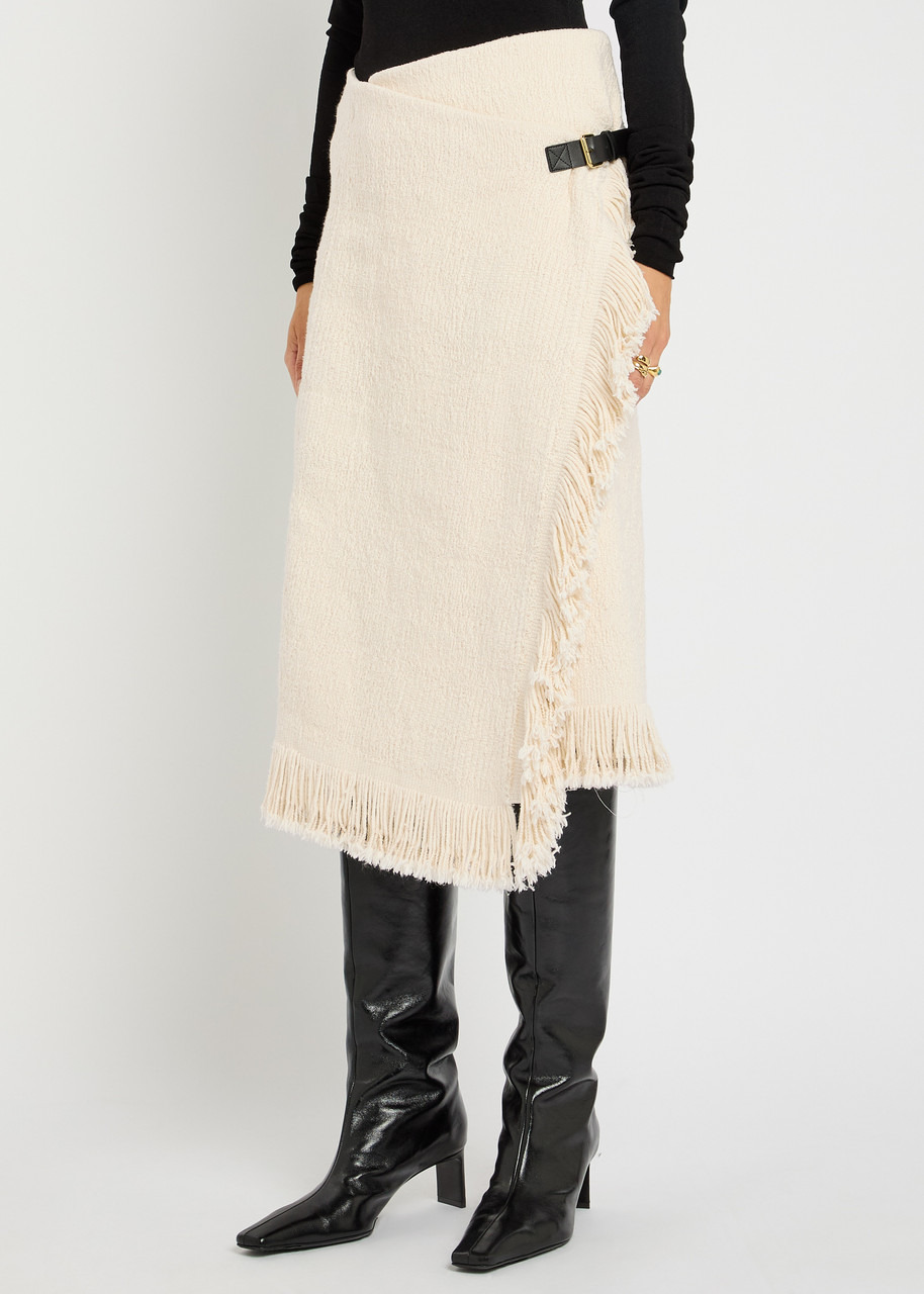 Isabel Marant Galla Asymmetric Cotton and Linen-blend Midi Wrap Skirt - 2